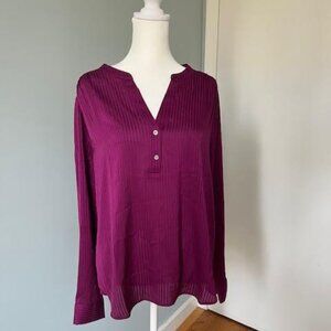 J Crew Factory Maroon Long-Sleeved Top